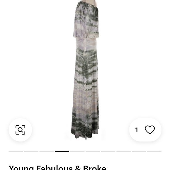 ⭐️Host Pick⭐️ Young Fabulous & Broke Tie Dye Strapless Maxi Dress - Picture 5 of 10